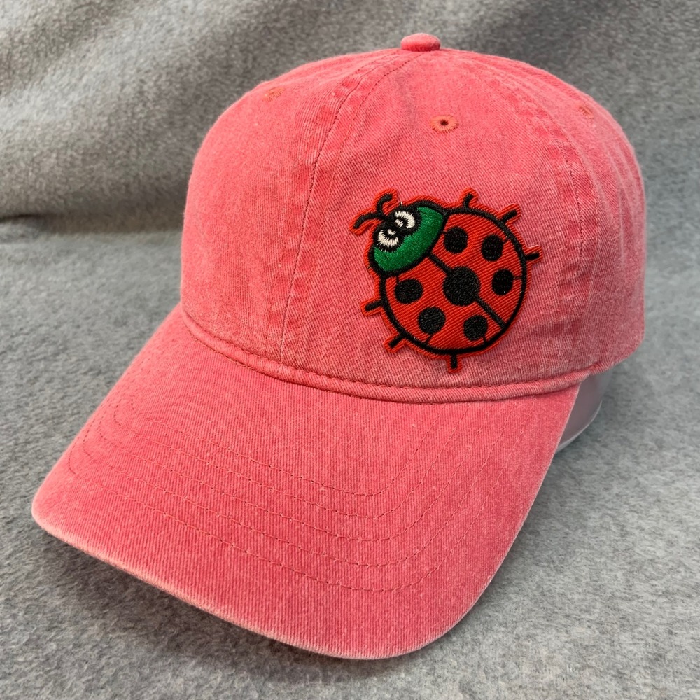 Ladybug Patch Womens Red Infinity Headwear Baseball Hat Adjustable OSFM